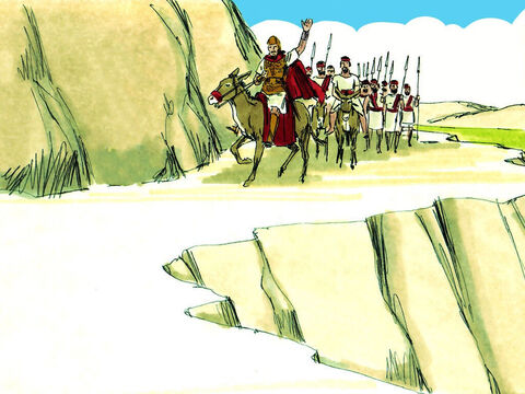 Abías llevó a su ejército al norte para defender sus fronteras. – Número de diapositiva 7
