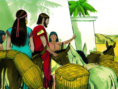 El Faraón dio órdenes a sus oficiales de mandar a Abram, Sarai y a cualquiera que estuviera con ellos fuera de Egipto-con sus posesiones. – Número de diapositiva 17