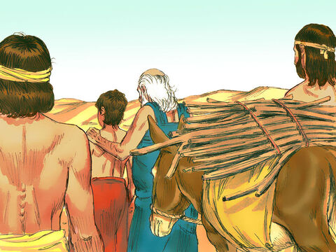 Abraham e Isaac regresaron después con los sirvientes que los esperaban y fueron al sur hacia Beerseba dónde se quedaron. – Número de diapositiva 15