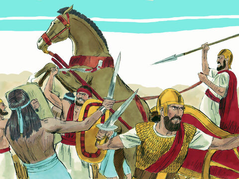En un día de lucha, los ejércitos de Israel y Aram mataron a 120,000 soldados de Judá. – Número de diapositiva 4