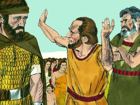 Algunos de los principales líderes de Efraín hablaron y apoyaron a Obed. Estos hombres fueron Azarías, Berequías, Ezequías y Amasa. – Número de diapositiva 16