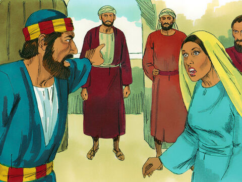 “¿Cómo pudieron ambos estar de acuerdo en engañar al Señor?” Preguntó Pedro. Los hombres que acaban de enterrar a Ananías están a la puerta y también te sacarán a ti. – Número de diapositiva 7