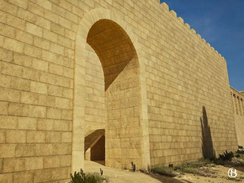 Los peregrinos podían entrar a través de esta entrada del muro exterior para llegar a Susa en el muro este. – Número de diapositiva 4