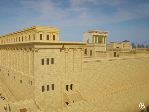 Había otra entrada en el muro este, cerca de la esquina sureste, que daba acceso a los sacerdotes a un almacén subterráneo que más tarde los cruzados llamaron “los establos de Salomón”. – Número de diapositiva 9