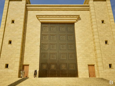 Según la Misná, en la fiesta de Sucot, “los levitas con innumerables arpas, liras, címbalos y trompetas y otros instrumentos musicales, estaban de pie sobre los quince escalones que bajaban del Atrio de los Israelitas al Atrio de las Mujeres, correspondientes a los quince cánticos de ascenso de los Salmos, sobre los cuales los levitas están de pie mientras cantan”. – Número de diapositiva 5