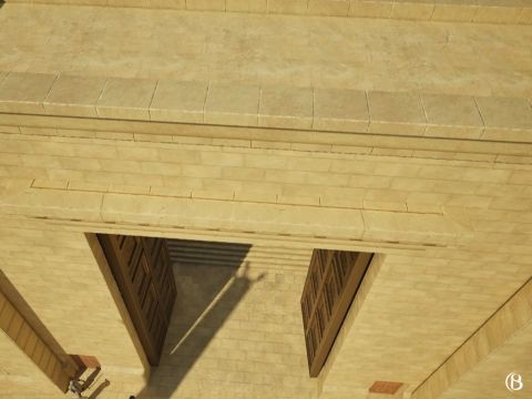 Cuando las puertas de Nicandor estaban abiertas, los procedimientos en el Patio del Templo podían verse desde el Patio inferior de las Mujeres. – Número de diapositiva 8