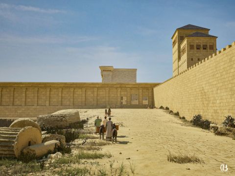 Josefo también menciona que el muro norte tenía una entrada y esta debe haber estado ubicada entre la Fortaleza Antonia y el cercano Estanque de Israel. – Número de diapositiva 12