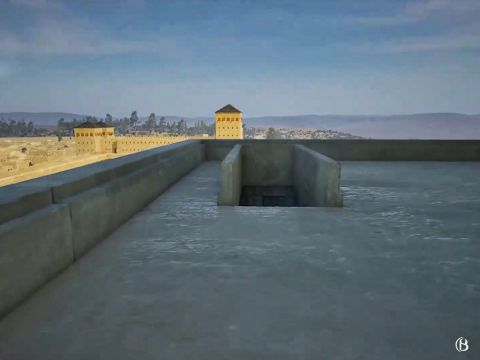 Esta escalera salía detrás del santuario. – Número de diapositiva 19