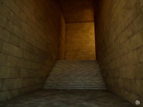 Una vez dentro, el acceso al Monte del Templo se realizaba mediante una escalera interna subterránea en forma de L que se elevaba 5,5 m (18 pies). – Número de diapositiva 13