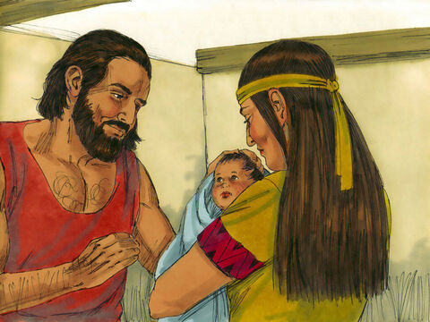 Éxodo 2:1  La esposa de un hebreo de la tribu de Leví tuvo un varón y lo escondieron por tres meses. – Número de diapositiva 13