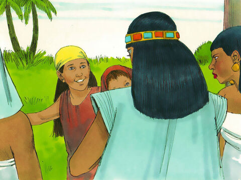 Éxodo 2:7  La hermana del niño preguntó a la princesa, “¿Quiere que busque una nodriza hebrea para que críe al niño?” –  “Sí” – contestó la princesa. – Número de diapositiva 20