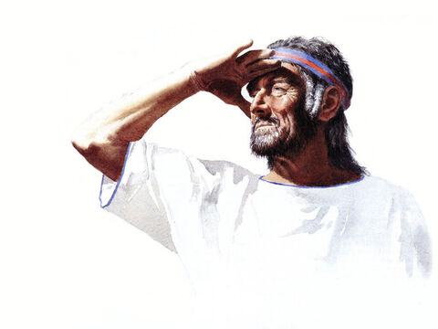 Dibujo del suegro de Moisés, Jetro, realizado por John Heseltine. – Número de diapositiva 3