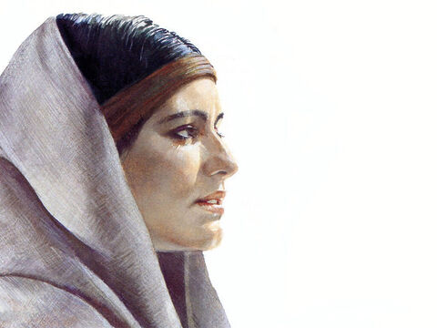 Esta ilustración puede utilizarse para representar a muchos personajes femeninos de la Biblia. – Número de diapositiva 2