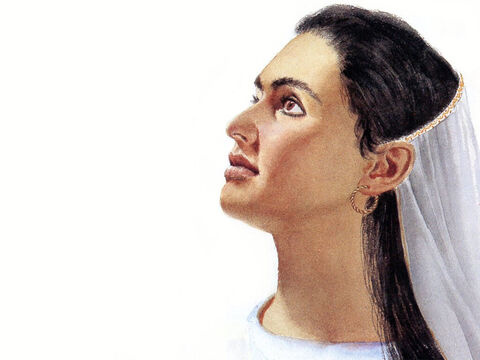 Esta ilustración puede utilizarse para representar a muchos personajes femeninos de la Biblia. – Número de diapositiva 12