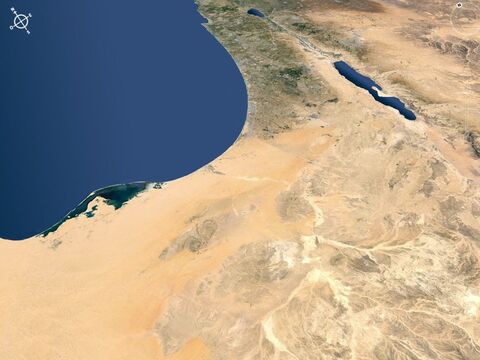 El monte Sinaí y el desierto del Negev vistos desde el suroeste. – Número de diapositiva 10