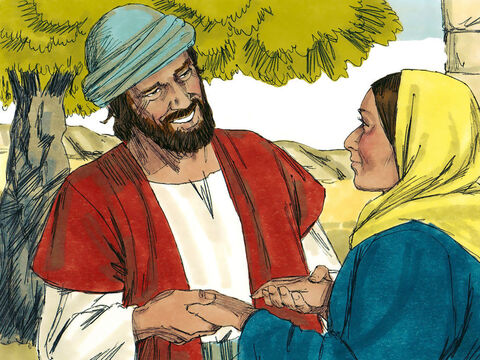 Cuando José despertó, hizo lo que el ángel del Señor le había mandado y llevó a María a casa como su esposa. (Él no consumó su matrimonio hasta que ella dio a luz a su hijo). – Número de diapositiva 8
