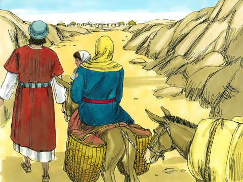 Cuando ellos regresaron a su tierra, Dios le dijo a José en un sueño que fuera a la región de Galilea y vivieron en la ciudad de Nazaret. Había sido profetizado muchos años antes, que el Salvador sería llamado Nazareno. – Número de diapositiva 14