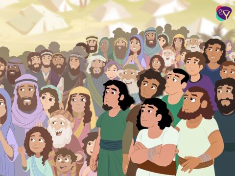 "¿No lo pasamos mejor en Egipto?", murmuraron algunos. Los israelitas empezaron a hacer planes y se dijeron: "Elijamos a otro líder en lugar de Moisés. Quizás un nuevo líder nos lleve de vuelta a Egipto". – Número de diapositiva 6