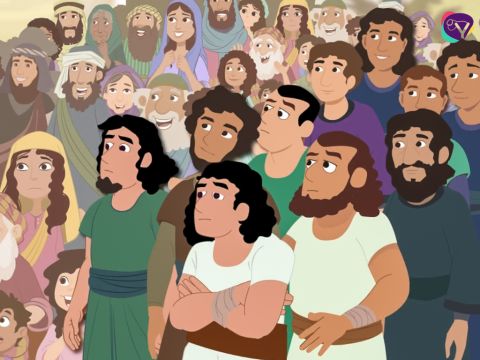 El Señor decidió no destruir al pueblo, pero las consecuencias de su incredulidad y rebelión fueron que nadie de esa generación entraría en Canaán, excepto Josué y Caleb. Tras 40 años de vagar por el desierto, toda una generación de ancianos falleció, y solo Josué y Caleb sobrevivieron. – Número de diapositiva 10