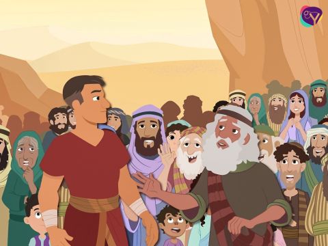Cuando Moisés murió, Dios designó a Josué como su líder. Josué fue un hombre valiente que eligió obedecer a Dios. Su misión de guiar al pueblo de Israel hacia la tierra prometida no fue fácil, pero el Señor prometió estar con él. – Número de diapositiva 1