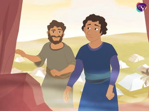 Josué escogió a dos espías para que entraran a escondidas en la ciudad de Jericó sin ser descubiertos. Debían explorar la ciudad sin ser descubiertos. Jericó era una gran ciudad al otro lado del río Jordán. Fue la primera ciudad que el pueblo de Israel tendría que conquistar al entrar en Canaán. – Número de diapositiva 4
