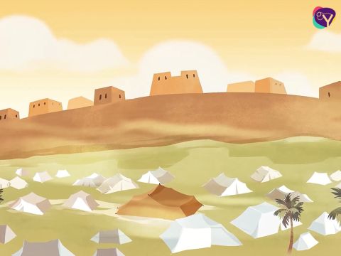 En ese momento, Jericó estaba cerrada y muy protegida porque sus habitantes temían a los israelitas que acampaban cerca. Las  personas de Jericó sabían que dos espías judíos habían estado en la ciudad y habían escapado. – Número de diapositiva 1