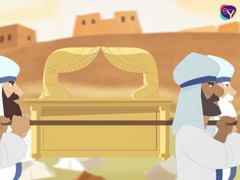 Quienes portaban el Arca de la Alianza iban al frente. Quizás te preguntes ¿qué es el Arca de la Alianza? Pues bien, el arca era un objeto sagrado que Dios mandó construir al pueblo de Israel. Era un símbolo de la promesa de Dios de que estaría presente entre su pueblo. – Número de diapositiva 11