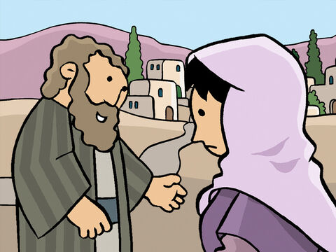 La mujer se enojó mucho y fue a contarle al profeta Eliseo lo que había sucedido.<br/>Eliseo le preguntó: “Dime, ¿qué tienes en casa?” – Número de diapositiva 3