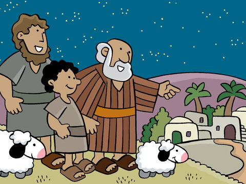 Los pastores se emocionaron y acordaron: ‘Vamos a Belén a ver al Bebé.’ – Número de diapositiva 14