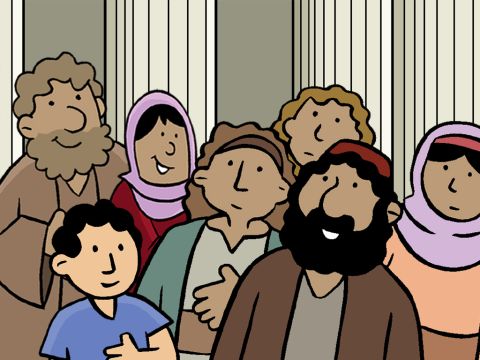 La gente iba al templo a ofrecer sacrificios, orar y alabar a Dios. Era una época muy feliz. – Número de diapositiva 5