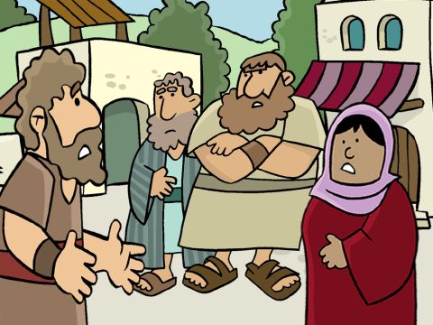 Pasaron el día siguiente registrando todos los mercados, las piscinas, los edificios y las calles. Registraron todos los lugares a los que un niño podría ir. Gritaron su nombre. Pero no hubo respuesta. Y nadie lo había visto. – Número de diapositiva 11