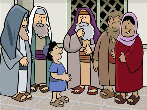 Los maestros se habían asombrado de lo mucho que Jesús sabía sobre las leyes de Dios y lo bien que las entendía. ¿Cómo era posible que un niño de 12 años supiera tanto sobre Dios y cómo obedecerlo? Estaban asombrados. – Número de diapositiva 16