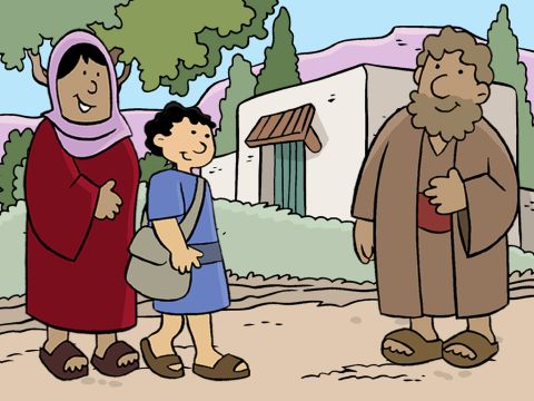 Todos regresaron a Nazaret. Jesús obedeció tanto a María como a José, pero continuó aprendiendo todo lo que pudo de su Padre celestial y obedeciéndolo también. – Número de diapositiva 18