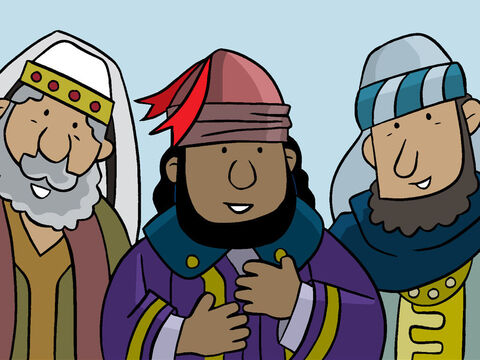 Los hombres vieron a Jesús y exclamaron: '¡Hemos encontrado al rey recién nacido!' – Número de diapositiva 4