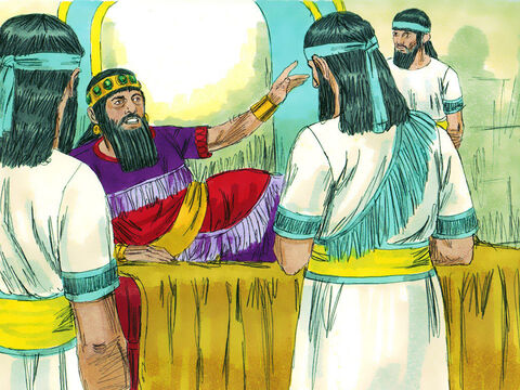 El rey Belsasar envió invitaciones a una gran fiesta para mil de sus nobles. – Número de diapositiva 2