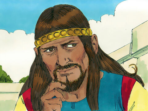 Después de cuatro años de ganar popularidad, Absalón planeó convertirse en rey en lugar de su padre David. – Número de diapositiva 11