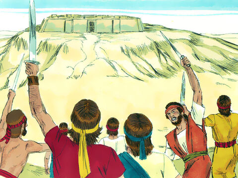 Jerusalén, en el monte Sion, tenía una fortaleza que estaba tan bien defendida que los jebuseos se jactaban: “Tú no entrarás acá, pues aun los ciegos y los cojos te echarán”. – Número de diapositiva 3