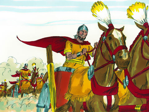 En la primavera, David envió a su ejército al mando de Joab para sitiar la ciudad amonita de Rabá. David decidió quedarse en su casa en Jerusalén. – Número de diapositiva 1
