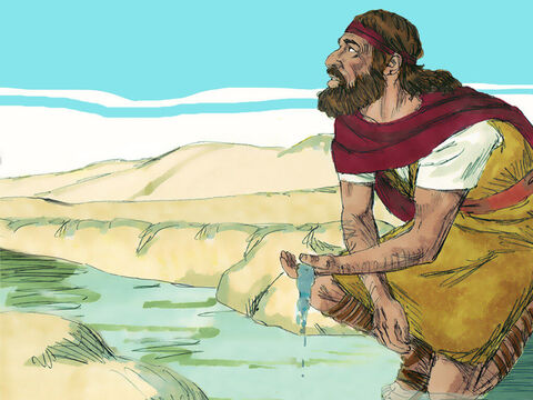 Dios le dijo a Elías que obtendría el agua del arroyo. – Número de diapositiva 7
