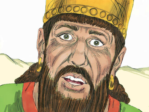A medida que la situación empeoraba en Israel, el rey Acab siguió la búsqueda para encontrar a Elías, pero nadie pudo encontrarlo. No cayó rocío ni lluvia durante más de tres años. – Número de diapositiva 15
