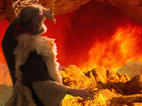Después del terremoto vino un fuego, pero el Señor no estaba en el fuego. – Número de diapositiva 19