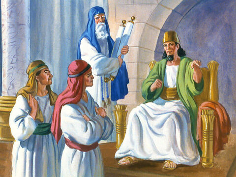 Todos regresaron con la misma respuesta: "Elías no se encuentra por ningún lado". El rey envió mensajeros a todas las ciudades y países de los alrededores. – Número de diapositiva 10