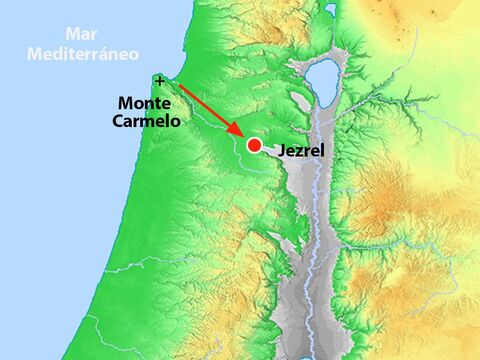 La distancia a Jezreel era tan grande como la de una carrera de maratón. – Número de diapositiva 26