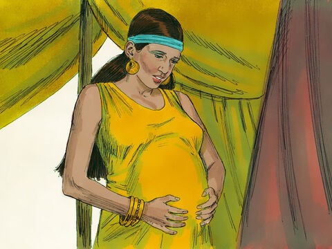 El Señor respondió a su oración y Rebeca quedó embarazada. Sintió mucho movimiento en su útero y le preguntó a Dios: “¿Por qué me está pasando esto a mí?” – Número de diapositiva 2
