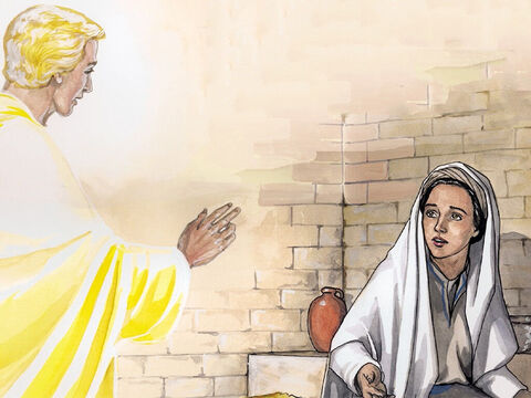 —No tengas miedo, María; Dios te ha concedido su favor —le dijo el ángel— – Número de diapositiva 4