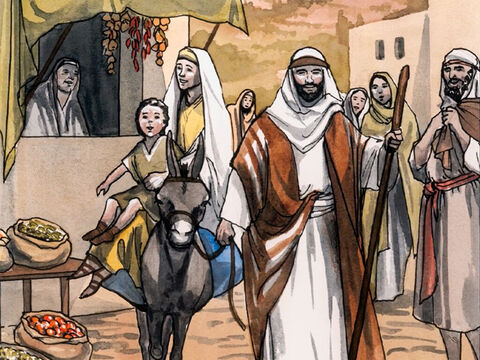 Después de haber cumplido con todo lo que manda la ley del Señor, volvieron a Galilea, a su propio pueblo de Nazaret. – Número de diapositiva 12