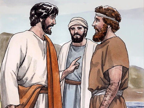 Luego Andrés llevó a Simón a donde estaba Jesús; cuando Jesús lo vio, le dijo: Tú eres Simón, hijo de Juan, pero tu nombre será Cefas, es decir, Pedro. – Número de diapositiva 5