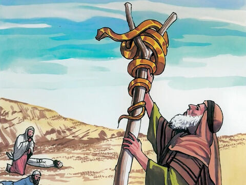 Y así como Moisés levantó la serpiente en el desierto, – Número de diapositiva 11
