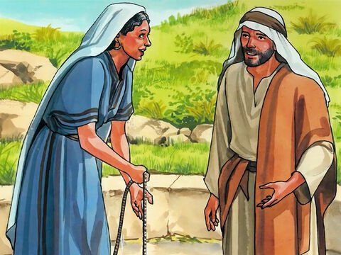 Jesús le dijo: “Ve a llamar a tu marido y vuelve acá.” – Número de diapositiva 12