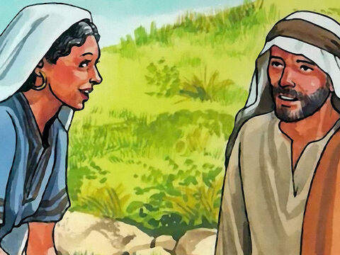 La mujer le dijo: “Yo sé que va a venir el Mesías (es decir, el Cristo); y cuando él venga, nos lo explicará todo.” – Número de diapositiva 5